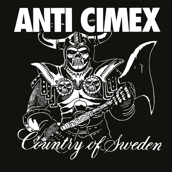 Image of ANTI CIMEX - "ABSOLUT COUNTRY OF SWEDEN" Lp (WHITE W/ RED SPLATTER VINYL)