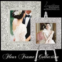 Image 1 of Silver with Crystals Picture Frames - Fleur