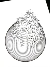 Image 2 of Sphere Dissolve — 5x7" pen plot