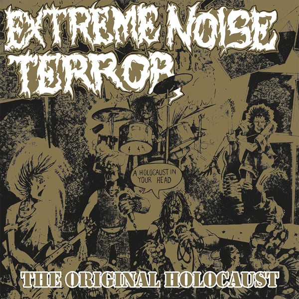 Image of EXTREME NOISE TERROR - "HOLOCAUST IN YOUR HEAD - THE ORIGINAL HOLOCAUST" Lp (GOLD VINYL)