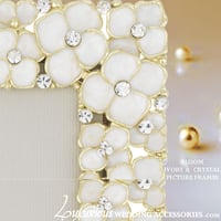 Image 2 of Ivory Gold Crystals Picture Frames - Bloom