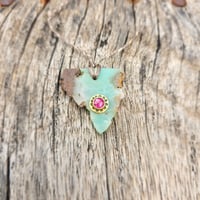 Image 1 of Chrysoprase Ruby Necklace