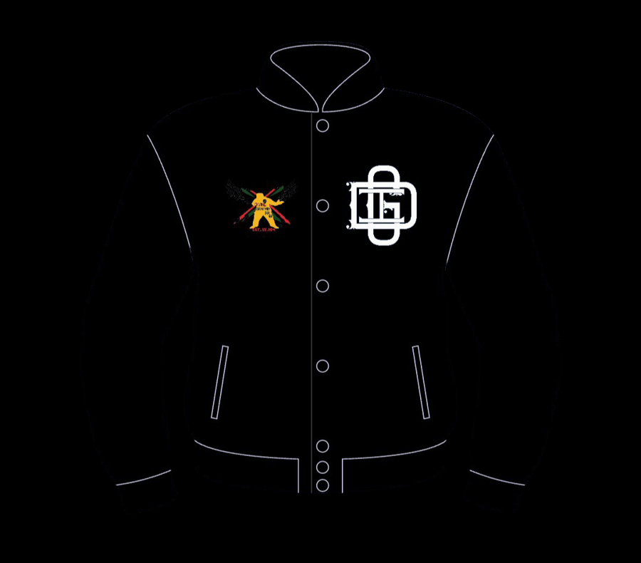 Image of Divine Graphix Ink™️ Logo 100% Melton Wool Varsity Jacket