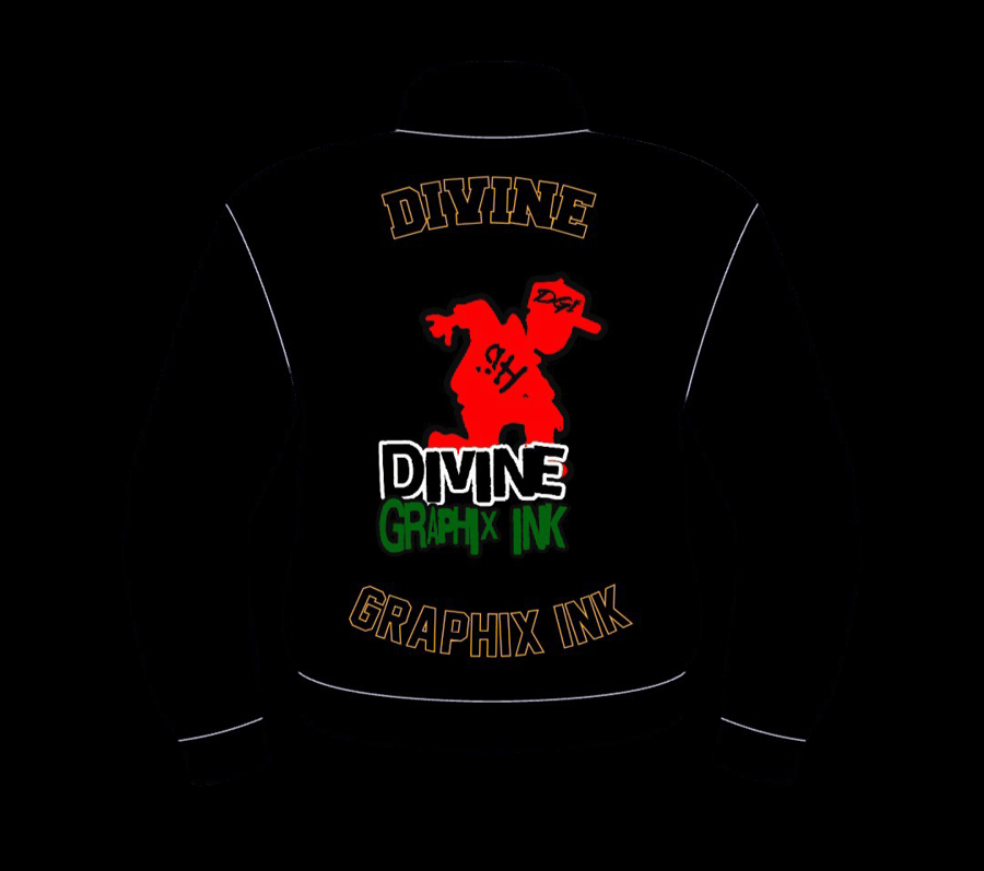 Image of Divine Graphix Ink™️ Logo 100% Melton Wool Varsity Jacket