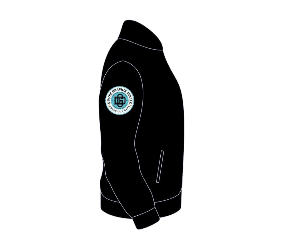 Image of Divine Graphix Ink™️ Logo Melton Wool And Cowhide Leather Varsity Jacket