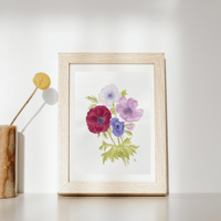 Image 3 of Bordeaux & Sapphire- original artwork 