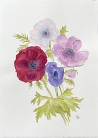 Image 4 of Bordeaux & Sapphire- original artwork 