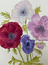 Image 2 of Bordeaux & Sapphire- original artwork 