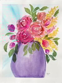 Image 3 of Loose Blooms- original artwork 