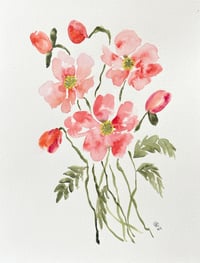 Image 2 of Scarlet blooms- original artwork 