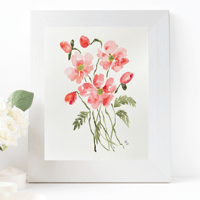 Image 4 of Scarlet blooms- original artwork 