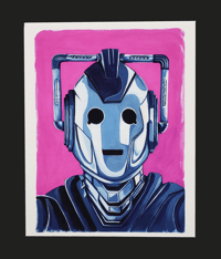 Image 3 of Cyberman - Dr Who -  Watercolor Prints - 3 variations