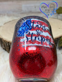 Image 4 of Stars and Stripes Wine Tumbler