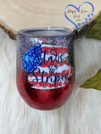 Image 3 of Stars and Stripes Wine Tumbler