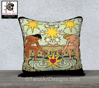 'Star Partners Love' Tarot 18" Velveteen Pillow Cover