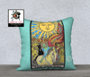 'Sun Cat' Tarot 18" Velveteen Pillow Cover