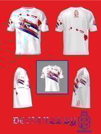 Image 5 of RB Productions White Hawaiian Flag Dri-fit Shirt