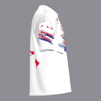 Image 3 of RB Productions White Hawaiian Flag Dri-fit Shirt