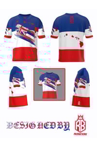 Blue/Red Hawaiian Flag Dri-fit Shirt