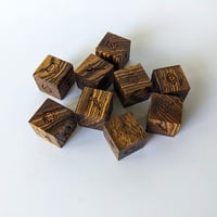 Image 4 of D6 - Six Sided Hardwood Dice - Bocote