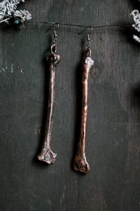 Image 3 of Copper Leg Bone earrings