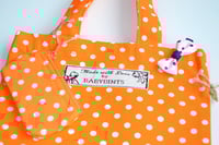 Image 1 of Orange Polka Dot Tote Bag