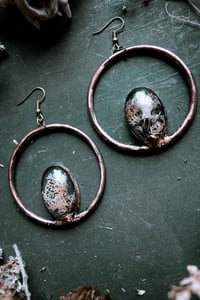Image 2 of Woodland Copper Hoop earrings