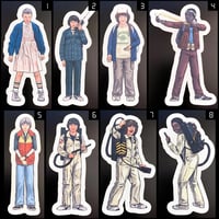 Image 1 of (9) Arcade Kids Character Stickers • Kiss Cut • 3 Sizes