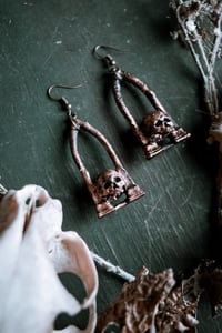 Image 2 of Death Arch mini copper earrings