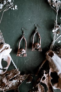 Image 1 of Death Arch mini copper earrings