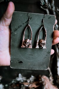Image 3 of Death Arch mini copper earrings