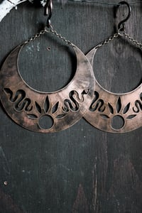 Image 4 of Serpents Moon brass ear hangers