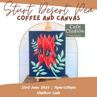 Sturt Desert Pea Coffee n' Canvas @ Cafe Chidlow