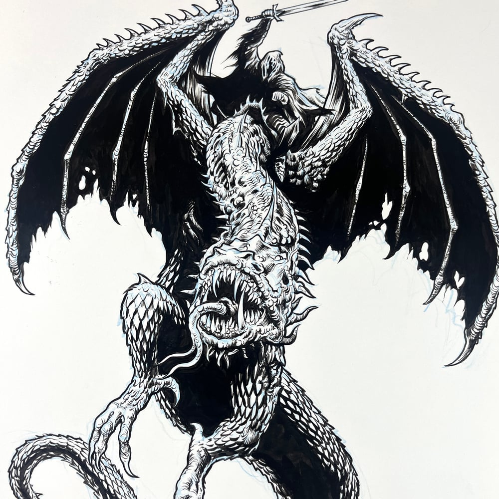 Image of Black Rider - Original Ink Drawing