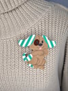 Pupcake Brooch