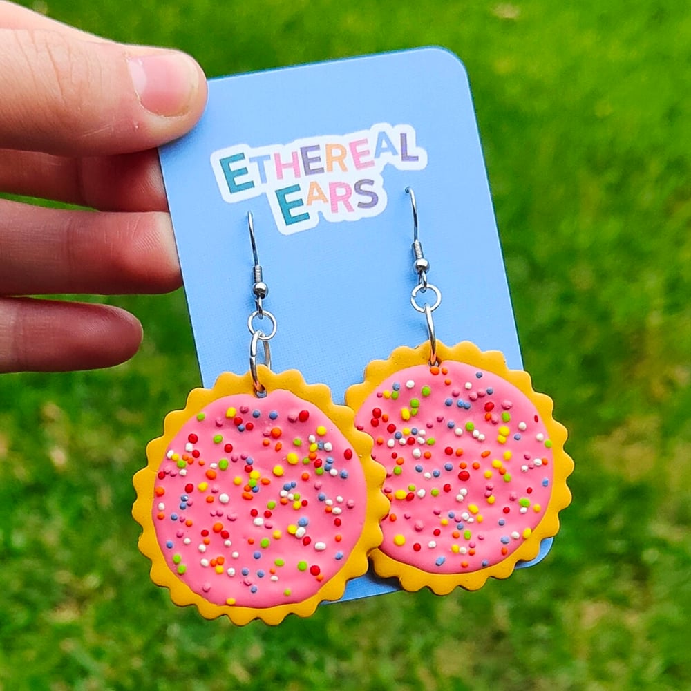 Hundreds and Thousands Biscuit Earrings 