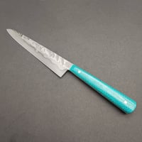 Image 2 of Petty knife turquoise micarta