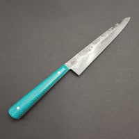Image 1 of Petty knife turquoise micarta