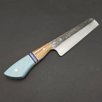 Image 1 of Hand forged Nakiri baby blue