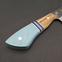 Image 3 of Hand forged Nakiri baby blue