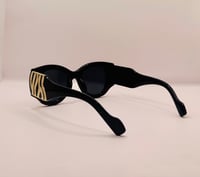 Image 3 of Black and Gold Wave Sunglasses 