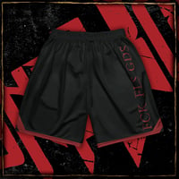 Image 4 of Red Logo Unisex mesh shorts