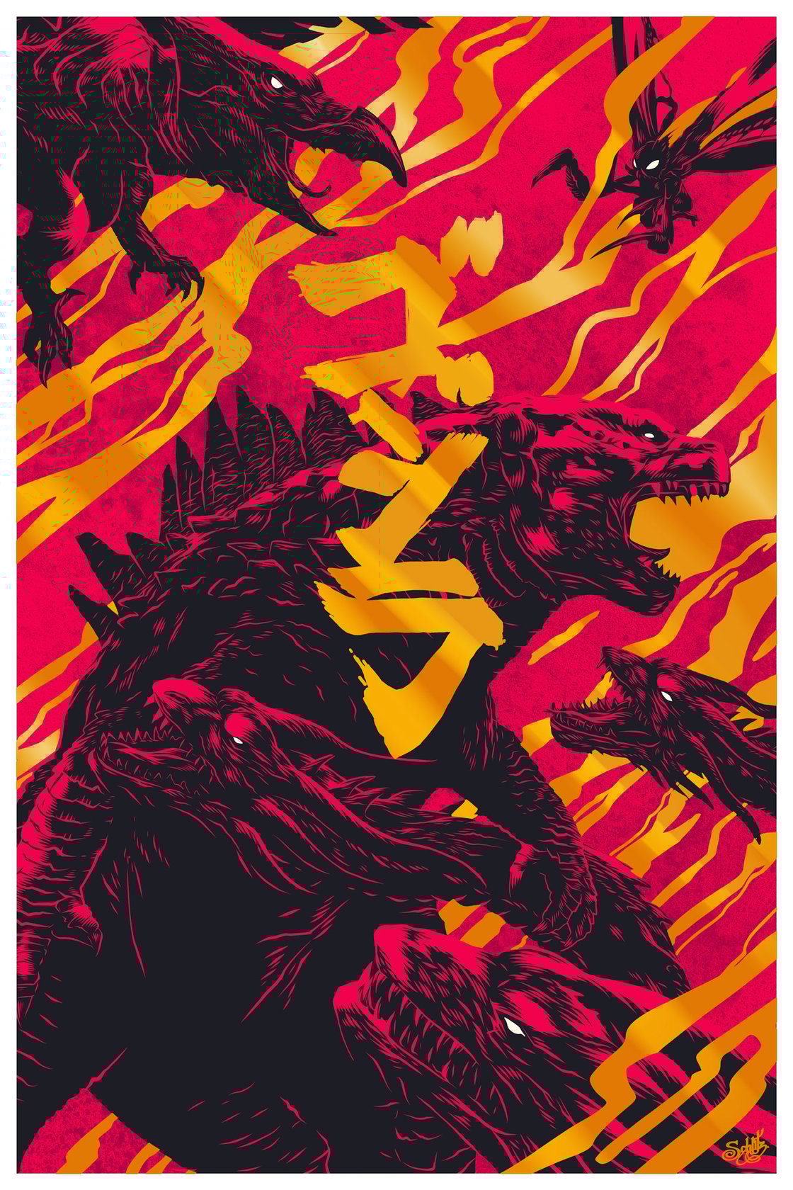 Image of Godzilla - GOLD FOIL