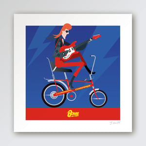 David Bowie on a Raleigh Chopper