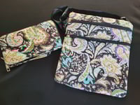 Image 1 of Pattern Style Crossbody and Wallet Sets 