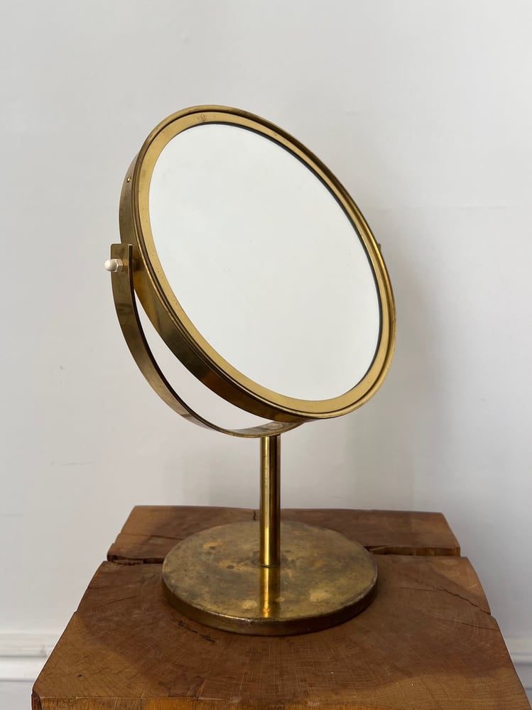 Image of Brass Table Mirror by Hans Agne Jakobsson, Sweden