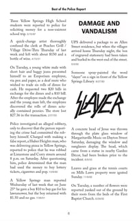 Image 4 of The Best of the Yellow Springs Police Report 1985 - 2003 (Edited x Julia Dzwonkoski & Kye Potter)