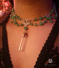 Image 4 of Aventurine Beaded Bone & Moss Necklace