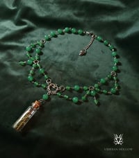 Image 1 of Aventurine Beaded Bone & Moss Necklace
