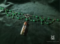 Image 3 of Aventurine Beaded Bone & Moss Necklace